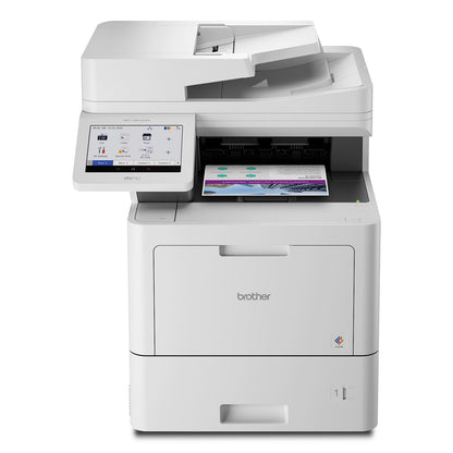 Brother MFC‐L9610CDN Enterprise Color Laser All‐in‐One Printer with Fast Printing, Large Paper Capacity, and Advanced Security Features, White