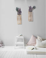 MHYGJQA Wood Wall Planter for Indoor Plants,2 Pack Handmade Torched Wood Wall Decor for Dried Flowers and Faux Greenery Plants,Modern Farmhouse Wall Vase Bathroom,Bedroom,Living Room(Weathered White) MHYGJQA