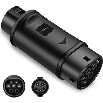GUWIEYG EV Charger Connector Type 1 to Type 2 Adapter Electric Vehicle Charging Adapter SAE j1772 to IEC62196 EV Charer Adapter