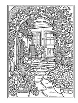 Creative Haven Country Gardens Coloring Book (Adult Coloring Books: In The Country) Dover Publications