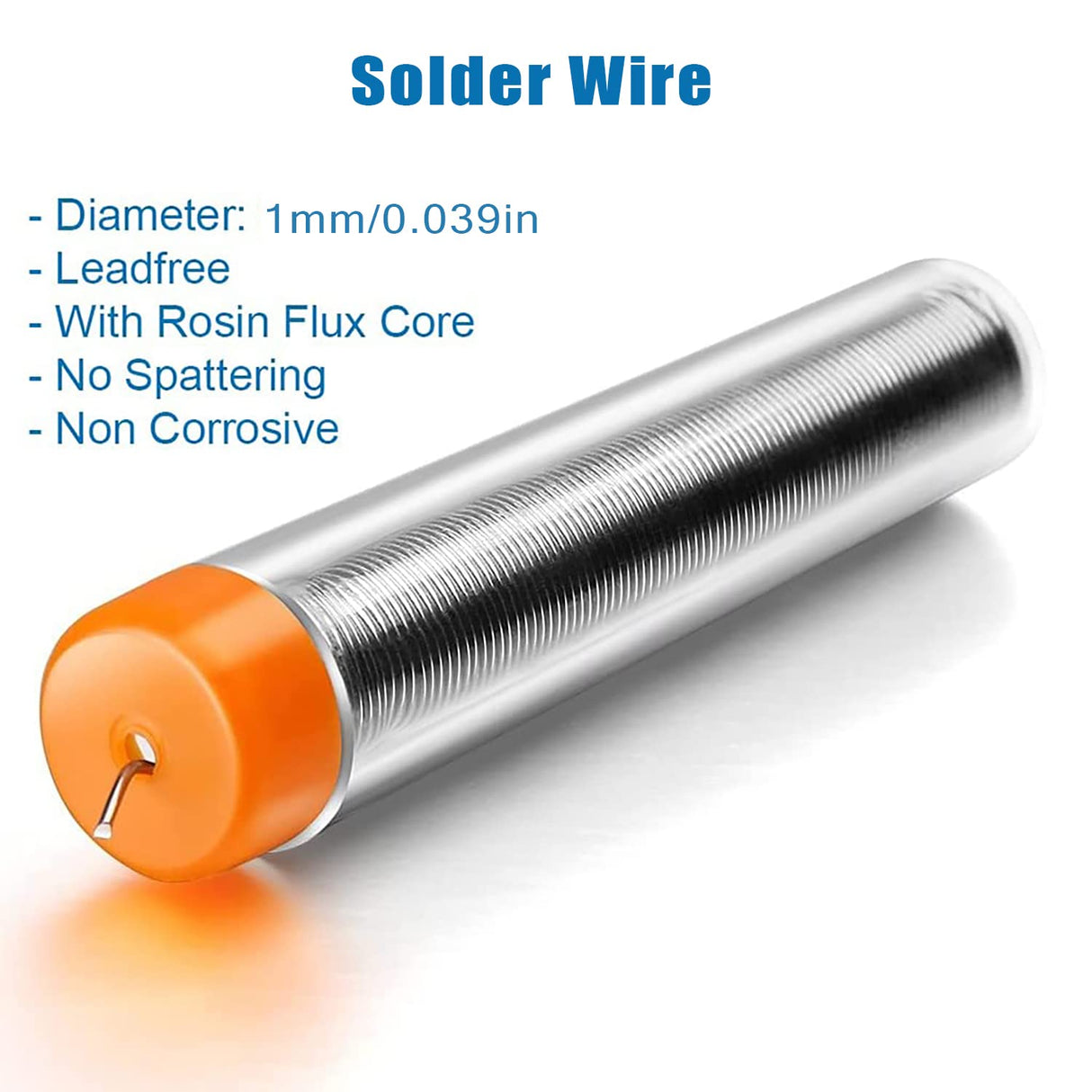 2Pcs Solder Wire,1mm Diameter Rosin Core Solder for Electronic Electrical Soldering Components Repair(Net 20g) Tiankohelan