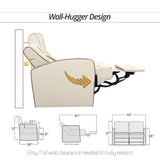 Qualitex De Leon RV Loveseat, Ultimate Leather, Heat and Massage, Power Recline, Bisque and Light Antelope Qualitex