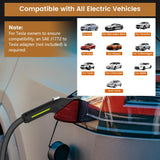 AWESAFE Electric Vehicle Charger Level 2 EV Charger, 7.6KW Portable Fast Charger with J1772 Connector, 32Amp NEMA 14-50 Plug, Scheduled Charging, Plug-in Home EV Charging Station AWESAFE