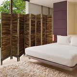 ECOMEX 8 Panel Wood Room Divider 5.6ft.Tall Folding Privacy Screen Panels, Panel Reinforced Room Divider Wall, Divider for Room Separation, Partition Room dividers (Dark Brown) ECOMEX
