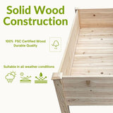 BTExpert 4ft Wooden Raised Garden Bed with Legs, 48x24x30in Elevated Planter Box Stand for Vegetable Flower Backyard, Patio, Balcony Large Wood Raised Beds Liner Outdoor - 30 in Height BTEXPERT