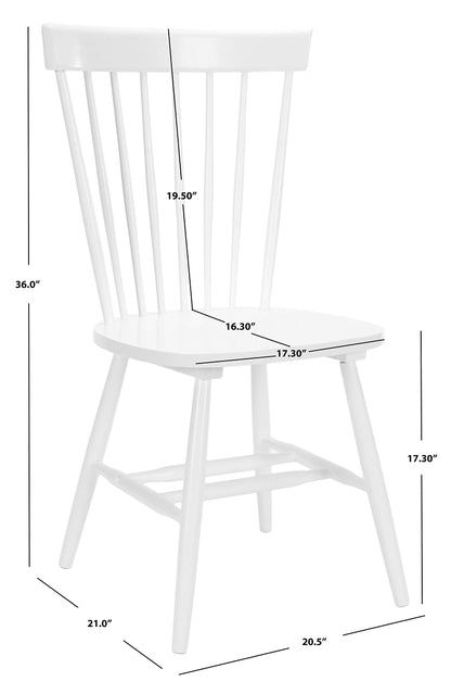 Safavieh Parker Parkse Side Chair, 0, White - WoodArtSupply