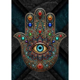 Sanjee Diamond Art Painting Kits for Adults, Buddhism 5D DIY Round Full Drill Gem Art Crafts for Home Wall Decor Gift, 12x16inch Sanjee