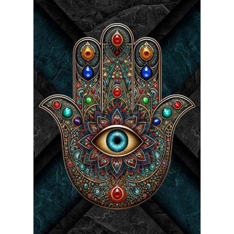 Sanjee Diamond Art Painting Kits for Adults, Buddhism 5D DIY Round Full Drill Gem Art Crafts for Home Wall Decor Gift, 12x16inch Sanjee