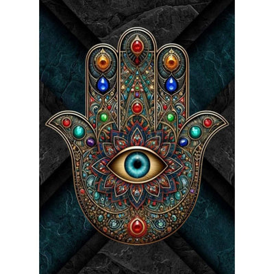 Sanjee Diamond Art Painting Kits for Adults, Buddhism 5D DIY Round Full Drill Gem Art Crafts for Home Wall Decor Gift, 12x16inch