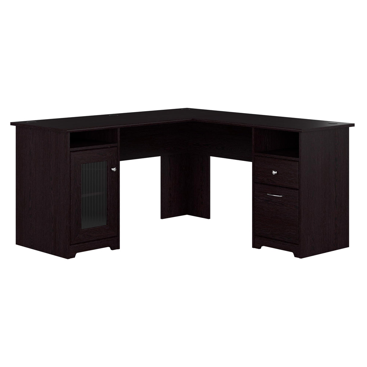 Bush Furniture Cabot 60W L Shaped Computer Desk in Espresso Oak Bush Business Furniture