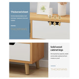 mufojyez TV Stand for 55 Inch TV, Modern TV Stands for Living Room, Entertainment Center with Storage with Door, Shelves & 3 Cabinets, TV and Media Consol for Living Room Bedroom Farmhouse White mufojyez