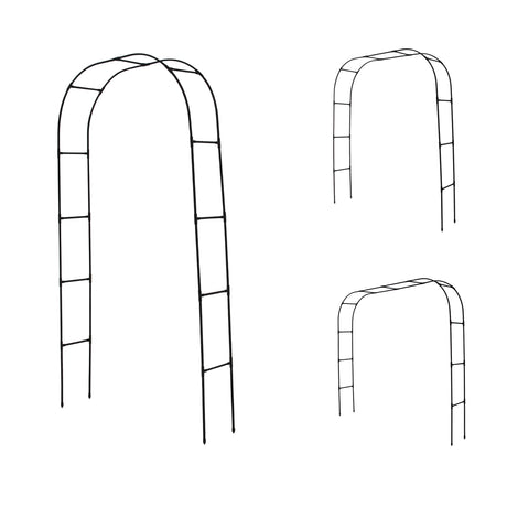 Flohover Pergola Arbor Metal+PE Coated, 7.9 Ft H x 4 Ft W, Assemble Freely 3 Sizes, for Outdoor Flower Garden Arch Trellis, Garden Wide Arbor for Climbing Plants, Wedding Bridal Party Decoration Flohover