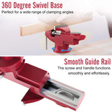 Housolution Universal Table Vise 3 Inch, 360°Swivel Base Bench Clamp Home Vise Clamp-On Vise Repair Tool Portable Work Bench Vise for Woodworking, Housolution