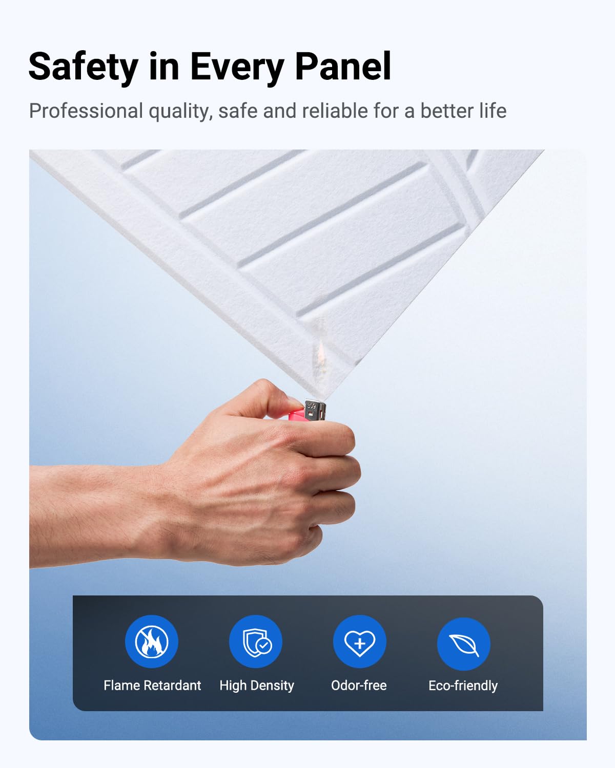 Topnaca Sound Proof Panels for Walls, 17"×11"×0.4" Self Adhesive Soundproof Wall Panels, 6 Pack High Density Sound Proofing Panels for Walls for Recording Studio Home Offices (White) Topnaca