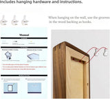 FLECHAZO 6x8 Picture Frame Wood with 5x7 Mat, Natural Solid Walnut Wooden 6 by 8 Photo Frames for Tabletop or Wall Mounting Display FLECHAZO