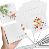 Watercolor Sketchbook,3.9x3.9 Inch Portable Square Mini Watercolor Notebook, 20 Sheets Tearable Watercolor Textured Drawing Papers, 300 GSM (140lb) Art Paper Sketchbook.White qianshan
