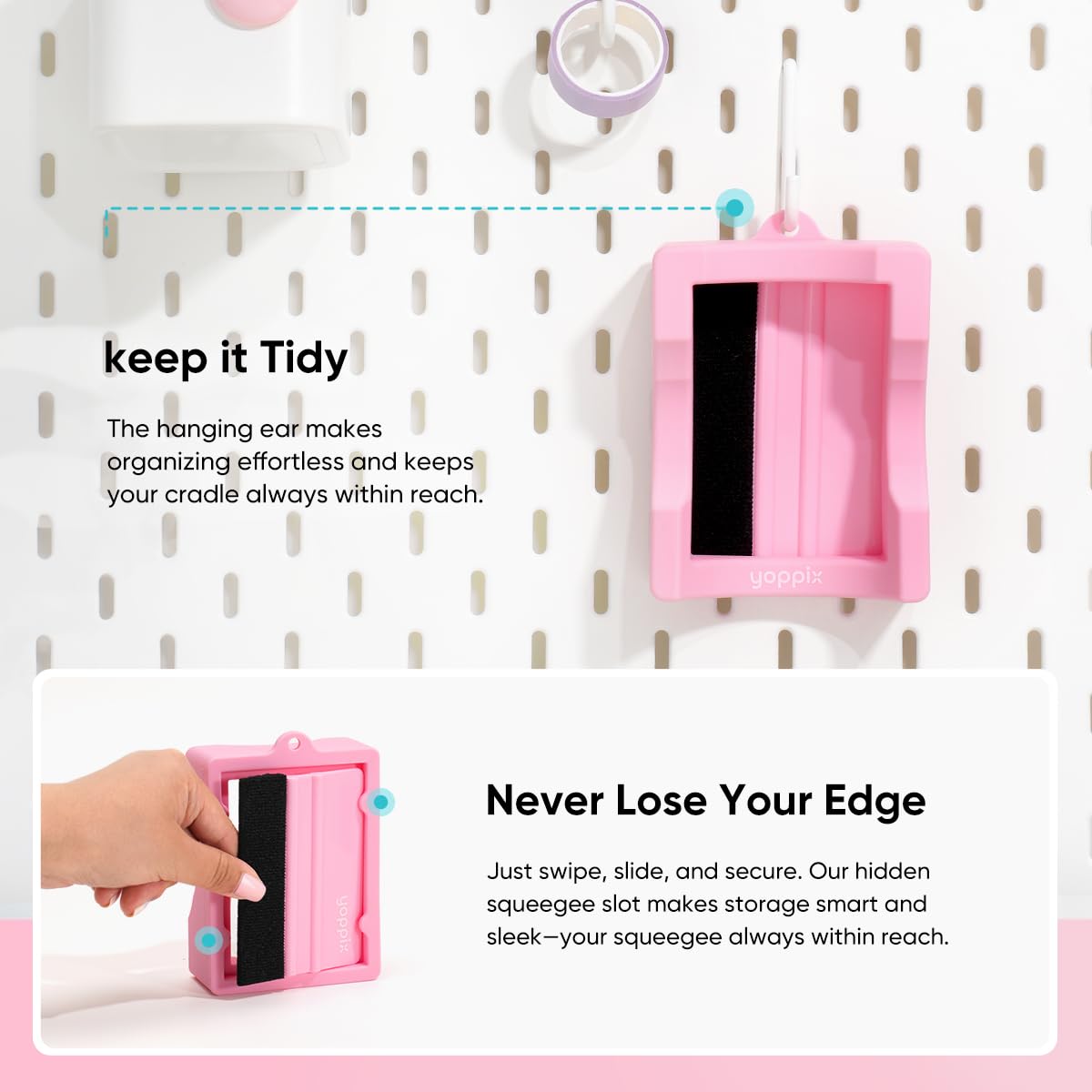 YOPPIX Silicone Cup Cradle, Cup Cradle for Tumblers with Felt Squeegee Use to Apply UV DTF Stickers/Apply Vinyl Stickers - Keep Tumblers in Place, Suitable for DIY Your Craft Gifts YOPPIX