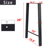 TENGCHANG 2 PCS 28'' Industry Trapezoid Dinning Table Legs Metal Steel Desk Legs DIY Furniture TENGCHANG