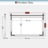 Mestikits Farmhouse Mirror 41x26 Inch, White Rustic Bathroom Mirror, Vanity Wood Framed Rectangular Wall Decor Mirrors for Entryway, Living Room, Bedroom Mestikits