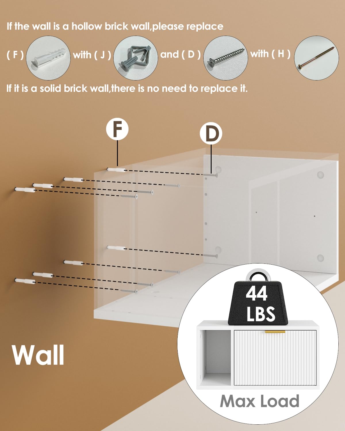 Masupu Floating Nightstand, Wall Mounted Floating Bedside Table with Storage Drawer and Open Shelf, Modern Bedroom Nightstand, 19.3" x 11.4" x 10", White Masupu