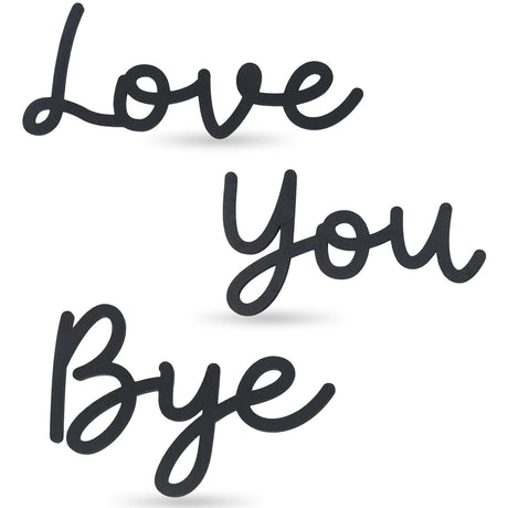 Starfa Lab Love You Bye Sign,Wooden Wall Art Plaque with Dots of Glue for Boho,Farmhouse Decor,Ideal for Living Room,Bedroom,Kitchen,Front Door starfa lab