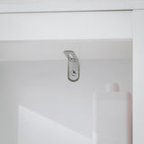 SoBuy Bathroom Slim Tall Cabinet with Removable Laundry Hamper Cupboard Storage Unit Tilt-Out Chest with Shelf, White BZR123-W SoBuy