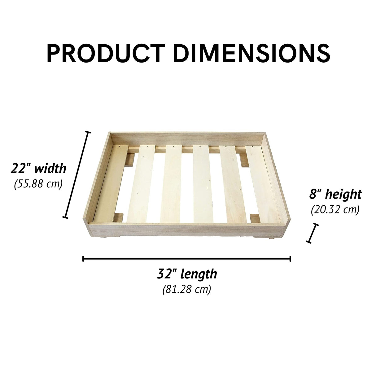 Midlee Raised Wooden Dog Bed Frame- Small Midlee