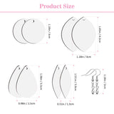 Catcan 32 Pieces Sublimation Earring Blanks, Heat Transfer Sublimation Ornament Blanks with Earring Hooks and Jump Rings for Women Jewelry DIY Making Sublimation Accessories Catcan