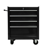 HFYee Rolling Tool Chest Metal Tool Box with Wheels Tool Cabinet Portable Tool Box with Wheels 4 Drawers Multifunctional Tool Cart with Wheels Craftsman Tool Chest, Black HFYee