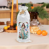 Diamond Art Painting Wine Bottle Gift Bags Kit DIY Linen Wine Wrapping Bags with Diamond Art Design, Champagne Decorative Bags for Christmas, Weddings, Birthdays, and Parties (Fairy) WoodArtSupply