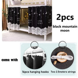 SIQITECHNO 2 Pieces Upper/Bottom Bunk Bed Curtains Dorm Home Blackout Privacy Bed Cloth Curtain Shading Breathable Dustproof Bed Canopy with Rope and Buckles for Kids Teen Loft Bed Single Sleeper SIQITECHNO