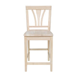 International Concepts 24-Inch FanBack Stool, Unfinished IC International Concepts