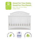 Delta Children Perry 6-in-1 Convertible Crib - Greenguard Gold Certified, Bianca White Delta Children