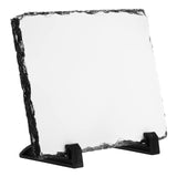 Nicunom 4 Pack Sublimation Blank Slate Rock Photo Plaque Frame with Display Stand, Personalized Rectangular Picture Stone Frame, DIY Gift for Easter Father's Day Birthday Wedding, 7.5 x 5.5 In Nicunom