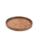 EDHAS Round Wooden Decorative Candle Holder Tray for Coffee Table Centerpieces Modern Farmhouse Home Decorations (12" x 12" x 1") EDHAS