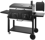 Charcoal Grill Outdoor BBQ Grill, Extra Large Cooking Area 794 Square Inches with Two Individual & Adjustable Charcoal Tray, Foldable Side Tables for Outdoor Cooking Backyard Camping Picnics By DNKMOR WoodArtSupply