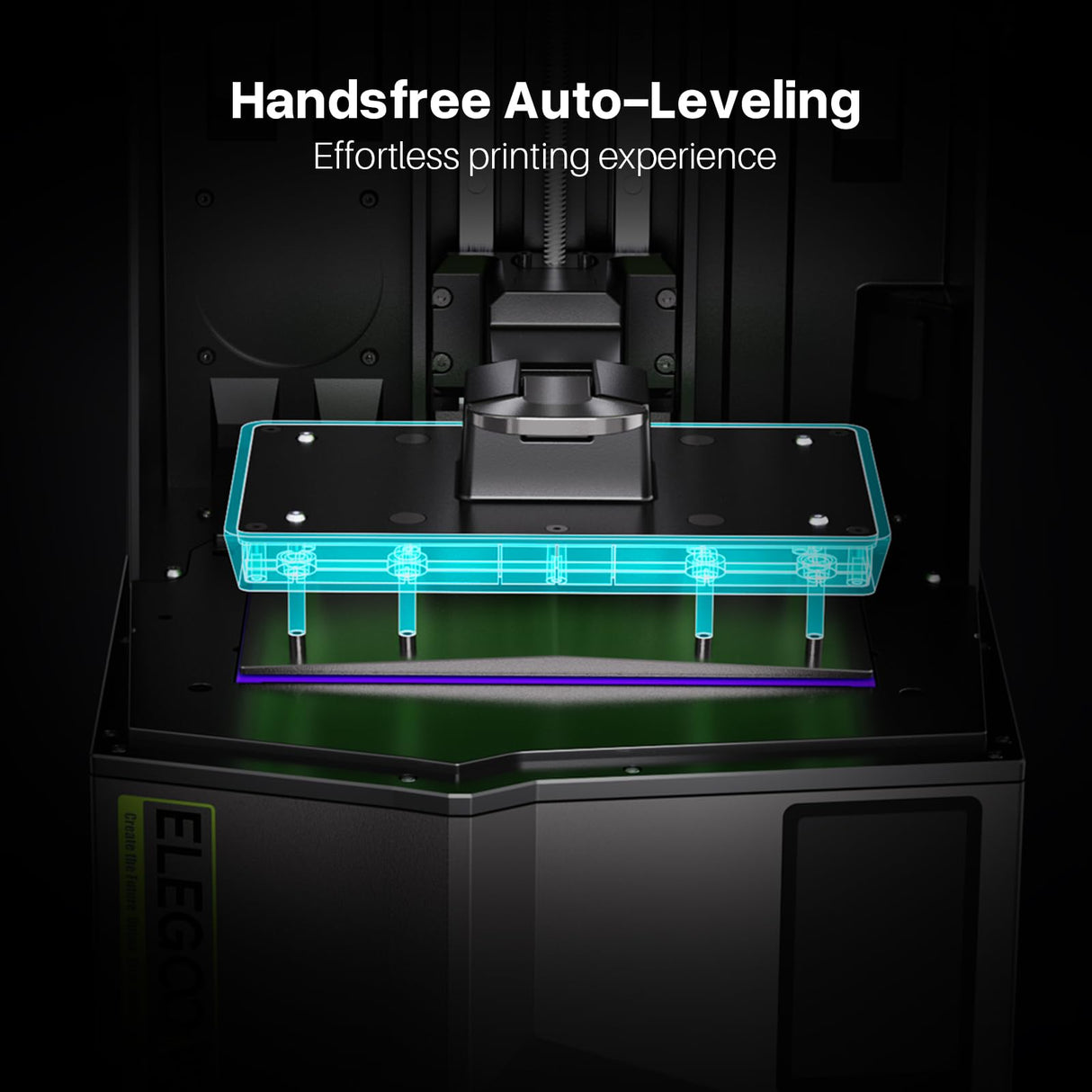 ELEGOO Saturn 4 Resin MSLA 3D Printer, 10" 12K HD Mono LCD, Smart Automatic Leveling, Intelligent Detection with High Temp Protection, Large Printing Size of 218x122x220 mm³ ELEGOO