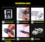 DIY 3D Car Metal Model 3D Puzzle 3D Laser Cut Jigsaw Toys 3D Metal Model Kit for Adults&Kids Mechanical Model Educational Toy Indoor Decoration Desk Toy Birthday Gift Collection Brain Teaser Puzzles feiwo