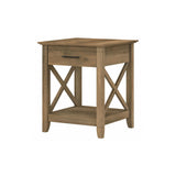 Bush Furniture Key West Small End Table with Storage | Modern Farmhouse Accent Shelf for Living Room in Reclaimed Pine Bush Business Furniture