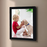 DDaoty Rustic Solid Wood 12x16 Picture Frame, Distressed Wood 12x16 Poster Frame Black DDaoty