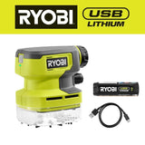 Ryobi USB Lithium Desktop Vacuum Kit with Battery and Charger, Green, FVH67K RYOBI