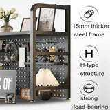 FUYAO 3 Tier Metal Hutch Bookcase Organizer, Sturdy Desktop Bookshelf for Office Desk, Countertop Hutch Display Shelf for Home Dorm Computer Desk FUYAO
