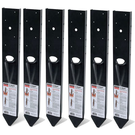 Simpson Strong-Tie FPBM44E-6PK - Black Powder-Coated 12ga E-Z Mender for 4X4 Post, 6ct Simpson Strong-Tie