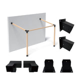 Pergola Bracket Kit 4x4, Including 2 Wall Bases, 2 105 ° 3-Way and 2 Bases, Wall Mounted 15° Pitched Roof Mounting Kit for Shading Facilities Attached to Walls or Eaves MEWSDEN