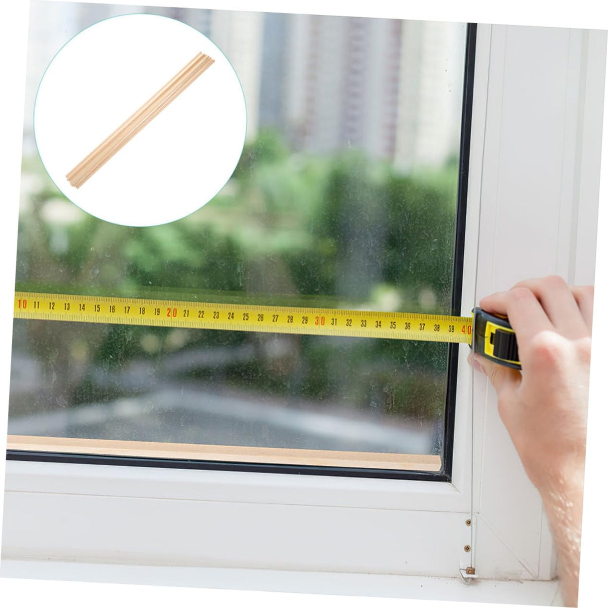 BUTIFULSIC 10 pcs Triangular Wooden Strip Wooden molding Trim for Window molding Screen Window Trim Window Decorative Stick Window Decorative Trim Wood Trim Pine Wood molding Strip BUTIFULSIC