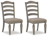 Signature Design by Ashley Lodenbay Classic Farmhouse Weathered Dining Chair, Set of 2, Antique Gray Signature Design by Ashley