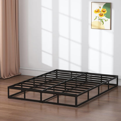 SHLAND Box Springs King 9 Inch High Profile King Size Box Spring Strong Metal Frame Mattress Foundation with Fabric Cover, Box Spring King Size Bed, Easy Assembly