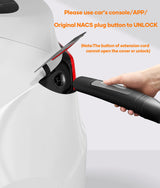 VIVAVOLT NACS Extension Cord,21/30/40ft Up to 50A 240V Without Drops in Power,Compatible with Model 3/Y/X/S,EV Charger Extension Cable Level 1&2 (30ft) VIVAVOLT