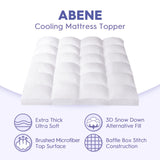 ABENE Twin Size Mattress Topper for Back Pain Relief, Extra Thick Mattress Pad Pillowtop, Soft Plush Mattress Cover Bed Topper with Deep Pocket, Overfilled Down Alternative Filling, White ABENE