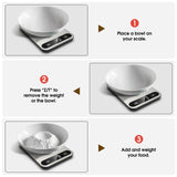 Mik-Nana Food Scale, 22lb Digital Kitchen Scale with 6 Units Tare Function & LCD Display, Stainless Steel Weight Grams and Ounces for Baking, Cooking and Meal Prep (Batteries Included) Mik-Nana